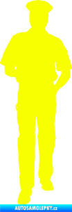 Samolepka Policajt 003 levá Fluorescentní žlutá