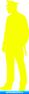 Samolepka Policajt 004 levá Fluorescentní žlutá