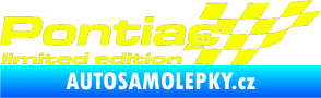 Samolepka Pontiac limited edition pravá Fluorescentní žlutá