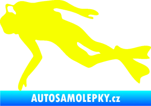 Samolepka Potápěč 002 levá Fluorescentní žlutá