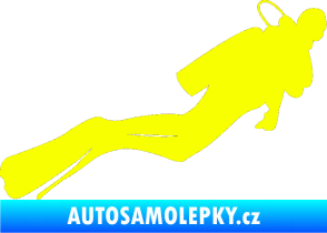 Samolepka Potápěč 005 pravá Fluorescentní žlutá