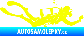 Samolepka Potápěč 011 pravá Fluorescentní žlutá