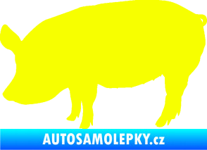 Samolepka Prase 001 levá Fluorescentní žlutá