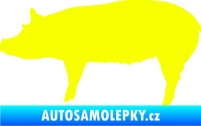 Samolepka Prase 002 levá Fluorescentní žlutá