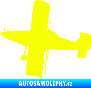 Samolepka Práškovací letoun Čmelák levá Fluorescentní žlutá