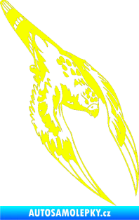Samolepka Predators 063 pravá Fluorescentní žlutá