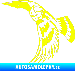 Samolepka Predators 081 levá sova Fluorescentní žlutá
