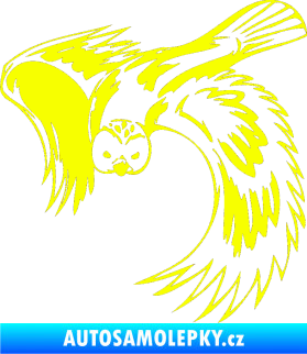 Samolepka Predators 085 levá sova Fluorescentní žlutá