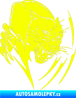 Samolepka Predators 111 pravá puma Fluorescentní žlutá