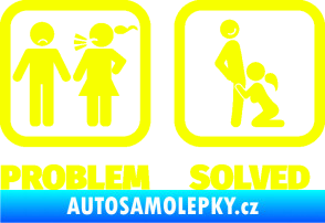 Samolepka Problem? Solved 003 Fluorescentní žlutá