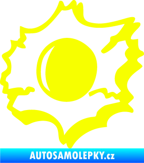 Samolepka Průstřel 001 levá Fluorescentní žlutá