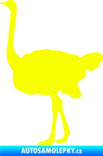 Samolepka Pštros 001 levá Fluorescentní žlutá