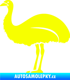 Samolepka Pštros 002 levá Fluorescentní žlutá