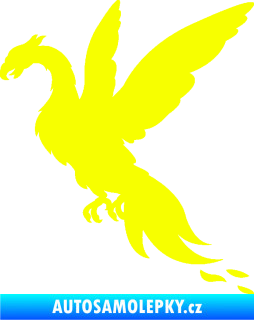 Samolepka Pták Fénix 001 levá Fluorescentní žlutá