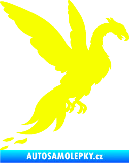 Samolepka Pták Fénix 001 pravá Fluorescentní žlutá