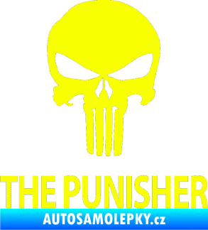 Samolepka Punisher 002 s nápisem Fluorescentní žlutá