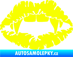 Samolepka Pusa 005 upíří polibek Fluorescentní žlutá