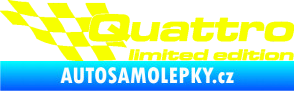 Samolepka Quattro limited edition levá Fluorescentní žlutá