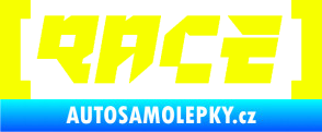 Samolepka Race nápis Fluorescentní žlutá
