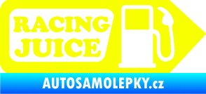 Samolepka Racing juice symbol tankování Fluorescentní žlutá