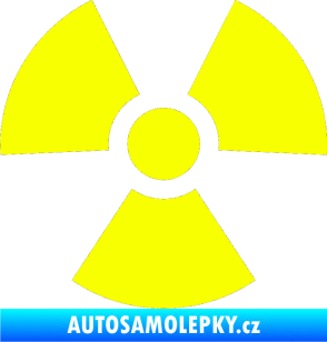 Samolepka Radioactive 001 radiace Fluorescentní žlutá