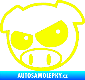 Samolepka Rally pig 002 levá Fluorescentní žlutá