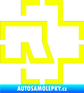 Samolepka Rammstein 003 Fluorescentní žlutá