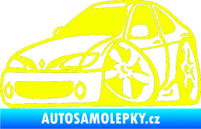 Samolepka Renault Megane karikatura levá Fluorescentní žlutá