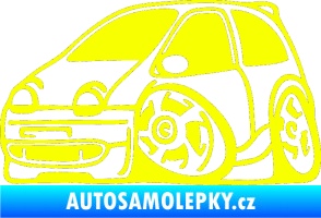 Samolepka Renault Twingo karikatura levá Fluorescentní žlutá