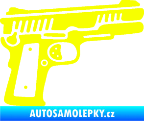 Samolepka Revolver 003 pravá Fluorescentní žlutá