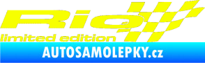 Samolepka Rio limited edition pravá Fluorescentní žlutá