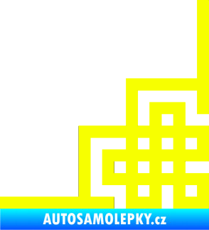 Samolepka Rohová samolepka 001 levá Fluorescentní žlutá