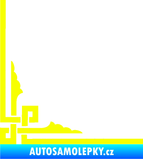 Samolepka Rohová samolepka 003 pravá Fluorescentní žlutá