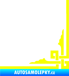 Samolepka Rohová samolepka 003 levá Fluorescentní žlutá