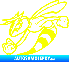Samolepka Rozzuřená vosa 001 levá Fluorescentní žlutá