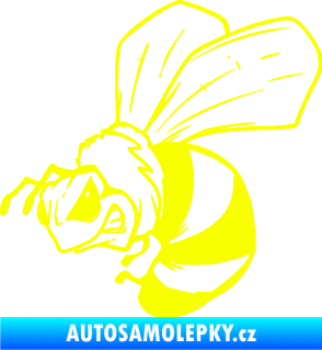 Samolepka Rozzuřená vosa 002 levá Fluorescentní žlutá