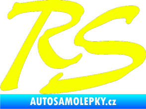 Samolepka RS nápis 002 Fluorescentní žlutá
