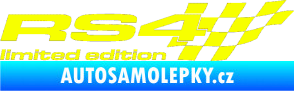Samolepka RS4 limited edition pravá Fluorescentní žlutá