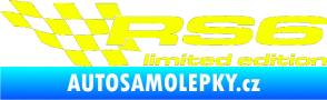 Samolepka RS6 limited edition levá Fluorescentní žlutá