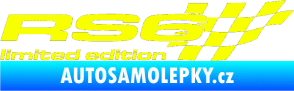 Samolepka RS6 limited edition pravá Fluorescentní žlutá