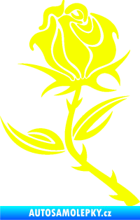 Samolepka Růže 002 levá Fluorescentní žlutá