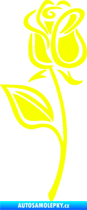 Samolepka Růže 005 levá Fluorescentní žlutá