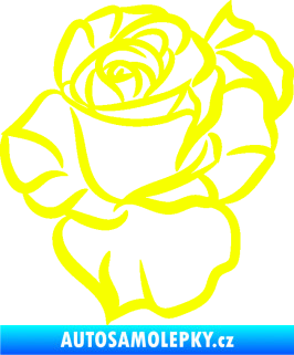 Samolepka Růže 006 levá Fluorescentní žlutá