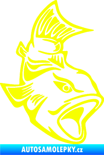 Samolepka Ryba 006 pravá Fluorescentní žlutá
