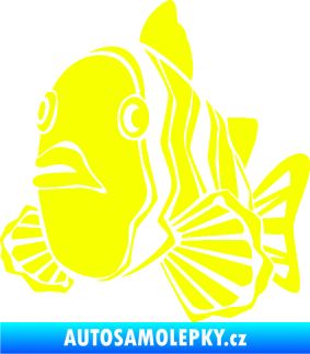 Samolepka Ryba 011 levá Fluorescentní žlutá
