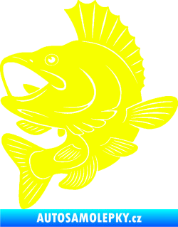 Samolepka Ryba 012 levá Fluorescentní žlutá