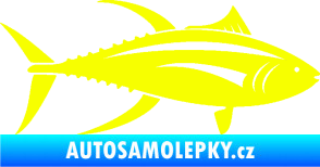 Samolepka Ryba 013 pravá tuňák Fluorescentní žlutá