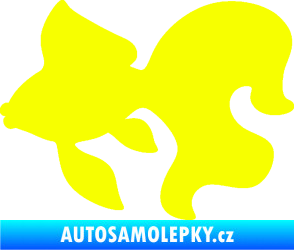 Samolepka Ryba 019 levá závojnatka Fluorescentní žlutá