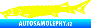 Samolepka Ryba 020 levá jeseter Fluorescentní žlutá
