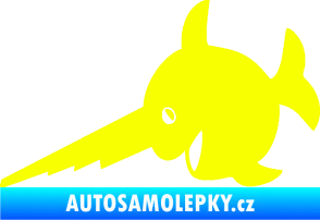 Samolepka Ryba 023 piloun levá Fluorescentní žlutá